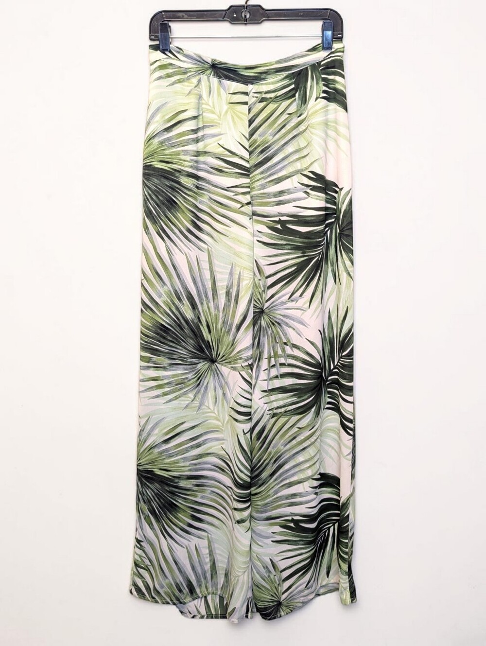 Forever 21 Wide Leg Pants Tropical Palm Print Resort Festival Chic Size M